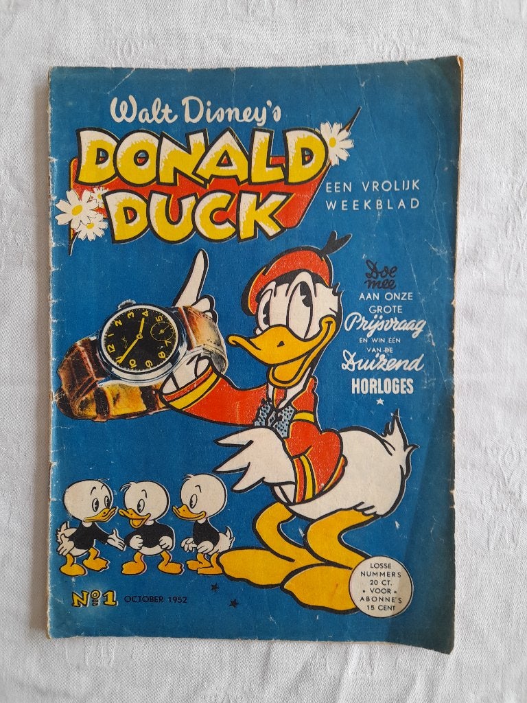 donald duck oktober 1952 origineel exemplaar, Eén stripboek, Donald Duck, Ophalen, Gelezen