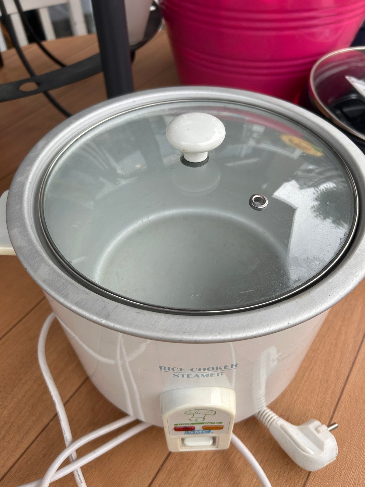 Handige Rijstkoker met Stoomfunctie - SMC, Gebruikt, ., Ophalen of Verzenden, .