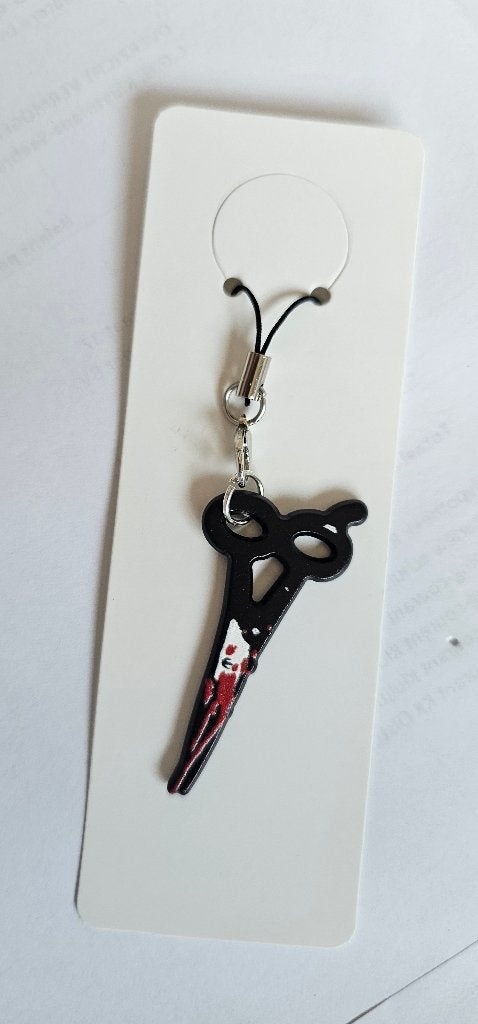 Horror Mes Telefoon Charm / Sleutelhanger, Ophalen of Verzenden, Nieuw, Overige typen