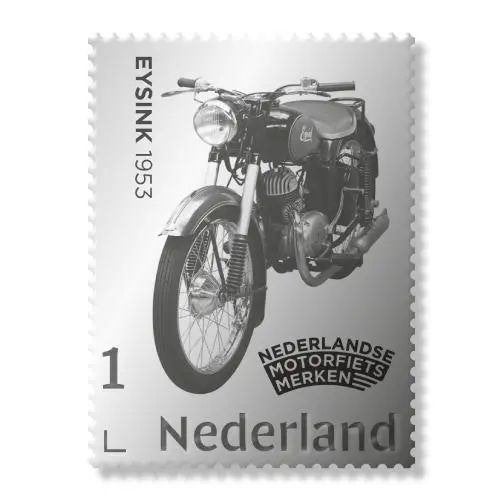 Postzegel met zilver – Ned. motorfietsmerken – Eysink 1953, Verzenden, Na 1940, Postfris