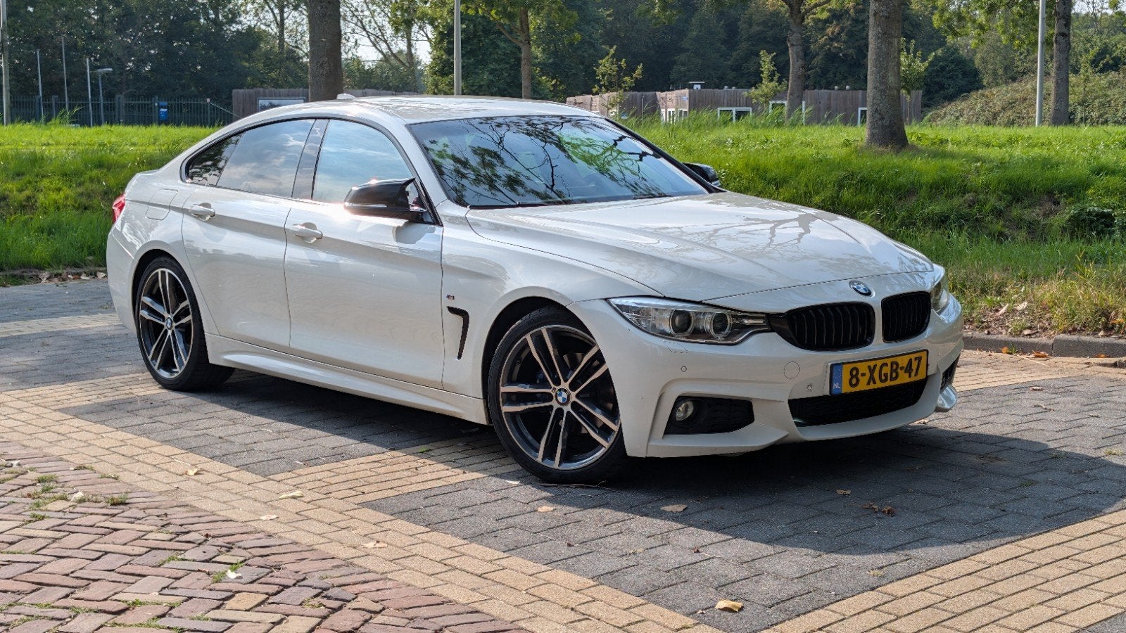 BMW 420i Gran Coupé M-Sport Automaat |, Auto's, Achterwielaandrijving, Zwart, Wit, Particulier
