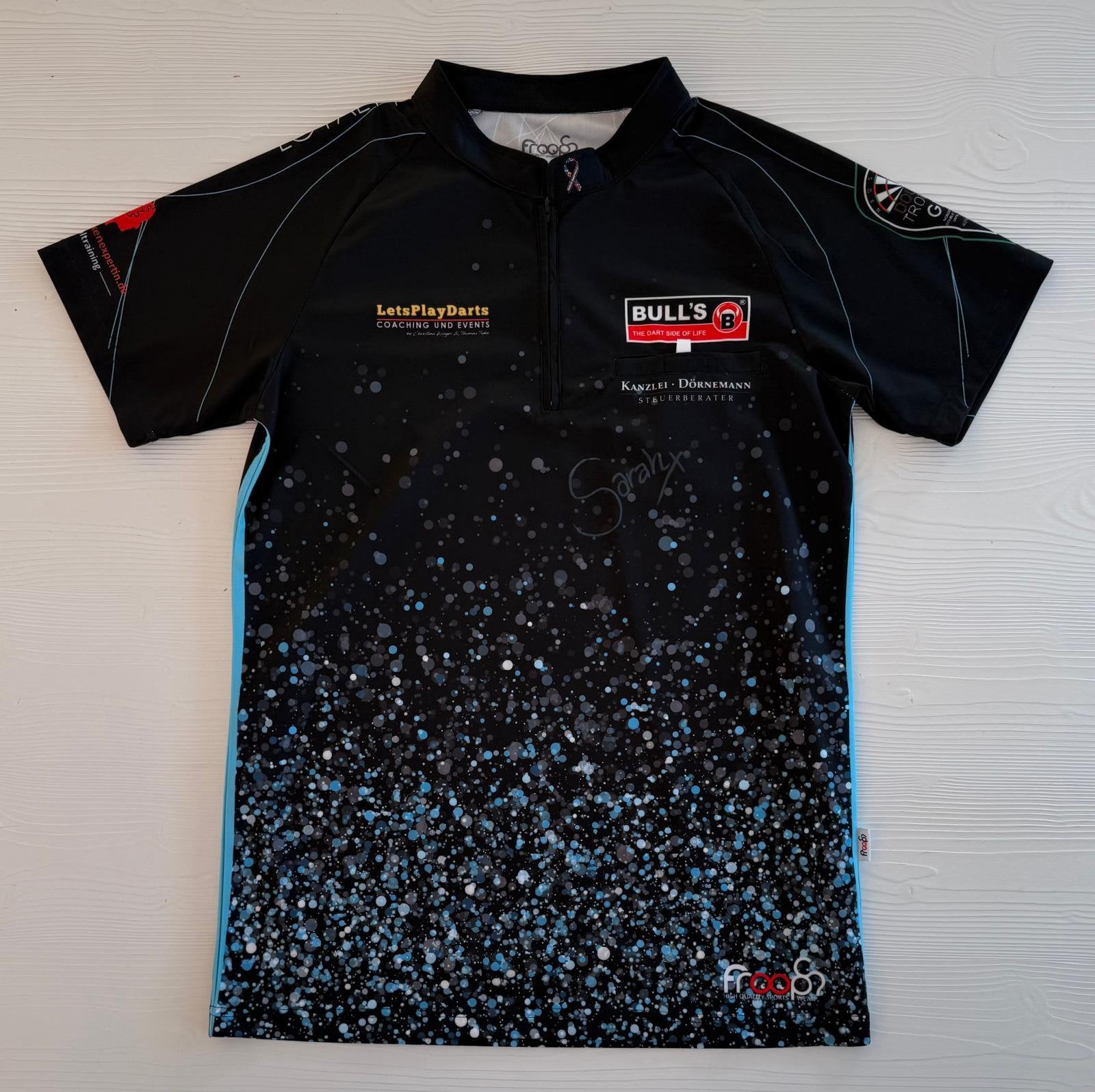 Gesigneerd dartshirt Sarah Milkowski (M) zonder COA, Verzenden, Zo goed als nieuw, Overige sporten, Shirt