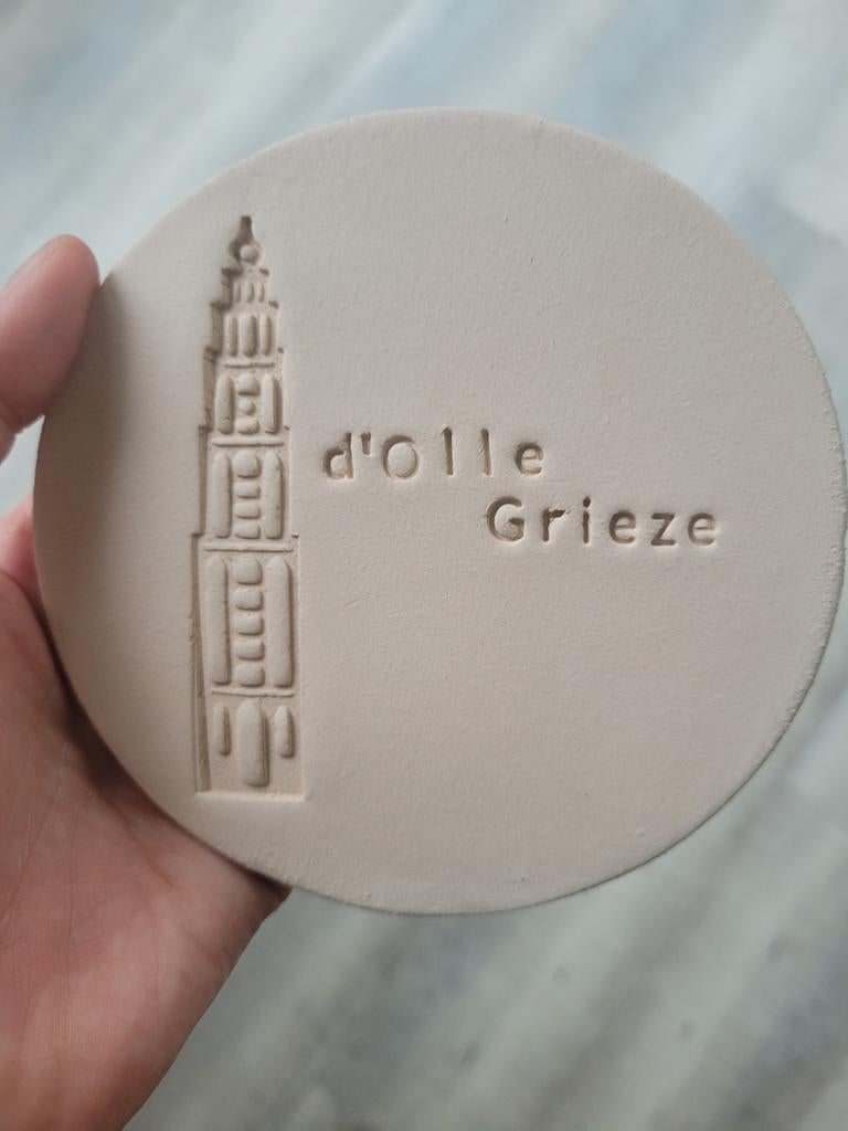 Keramiek wandtegeltje d'Olle Grieze keramiek, Huis en Inrichting, Beige, Overige stijlen, Nieuw, Ophalen of Verzenden