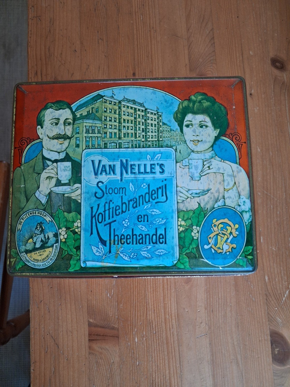 Van Nelle's koffie  thee blikje, Verzamelen, Blikken, Ophalen of Verzenden, Gebruikt, Koffie, Van Nelle