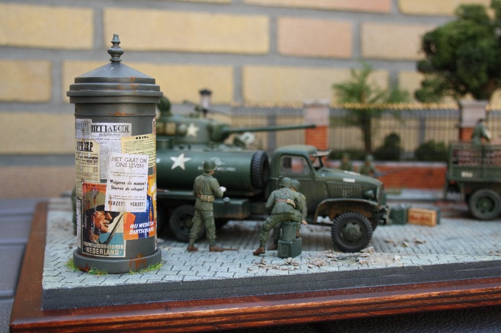 WW2 diorama "trambaan", Ophalen, Zo goed als nieuw, 1:35 tot 1:50