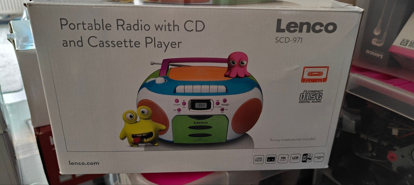 Lenco SCD-971 Draagbare Radio met CD en Cassettespeler, Ophalen of Verzenden, Nieuw, Radio, Met cd-speler