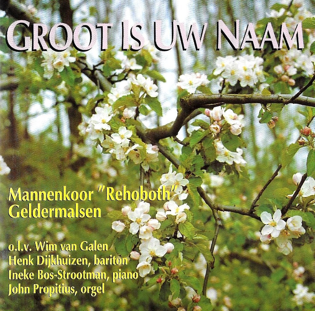 MANK. 'REHOBOTH' GELDERMALSEN & JOHN PROPITIUS / ORGEL, Ophalen of Verzenden, Zo goed als nieuw, Koren of Klassiek