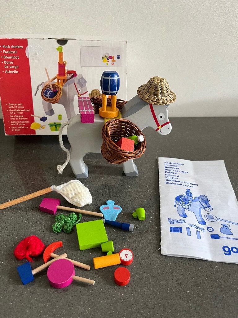Goki balanceer-spel met ezeltje, Ophalen of Verzenden, Zo goed als nieuw