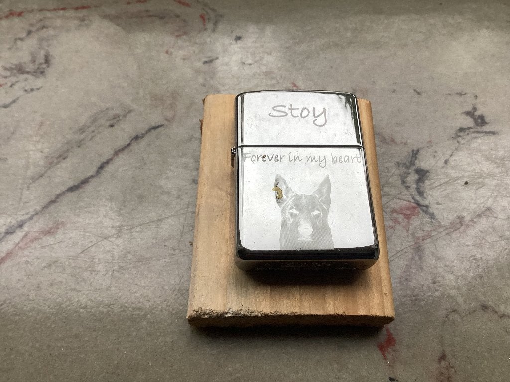 USA zippo met graveertekst, Verzenden, Nieuw, Aansteker