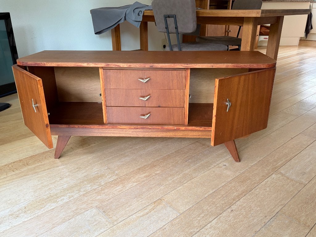 Vintage dressoir/tv meubel, Ophalen, Gebruikt, 100 tot 150 cm, Vintage/retro