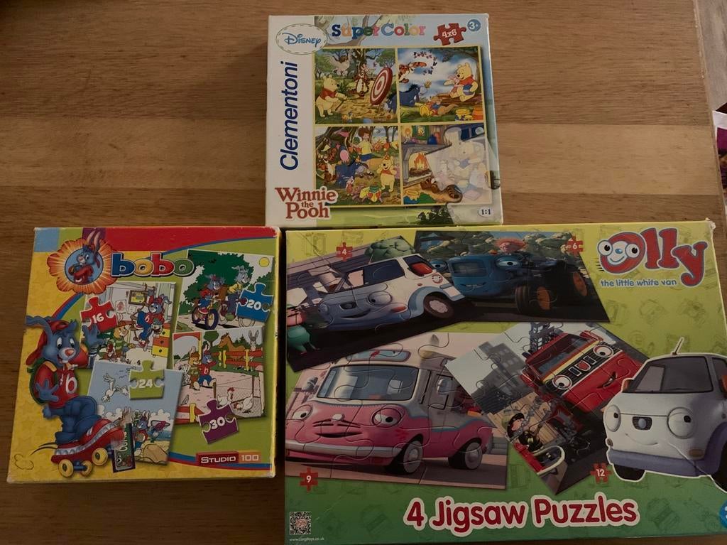 Kinderpuzzels Olly Bobo Winnie the Pooh, Ophalen of Verzenden, 10 tot 50 stukjes, Zo goed als nieuw