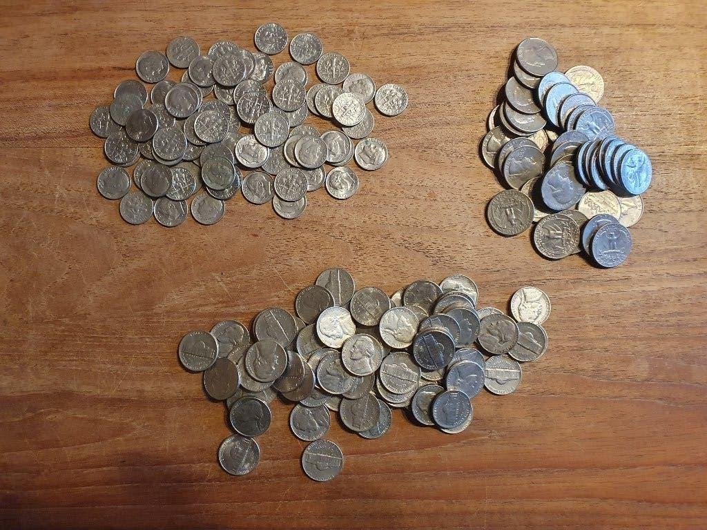 USA Amerikaans muntgeld bij elkaar 21,30 Dollar., Ophalen of Verzenden, Noord-Amerika