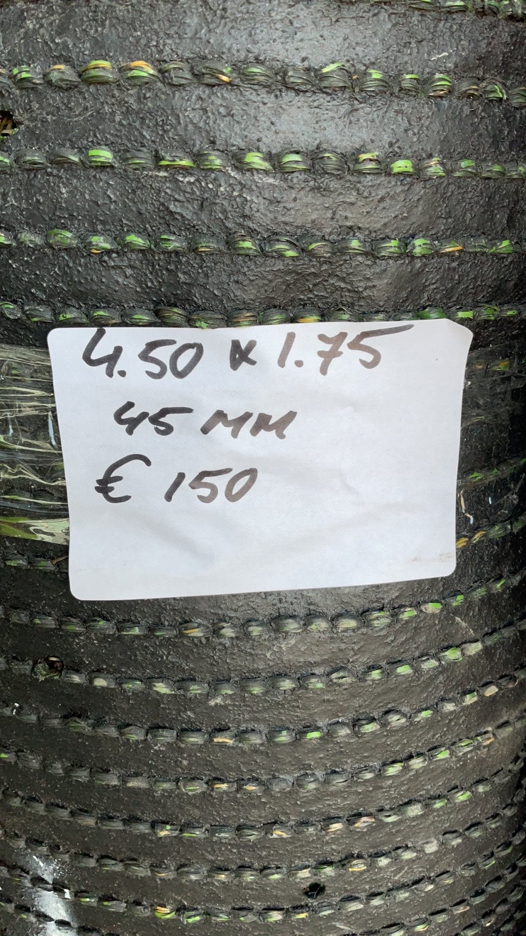 Kunstgras 4.50 x 1.75, Ophalen, Nieuw, Minder dan 10 m², Kunstgras