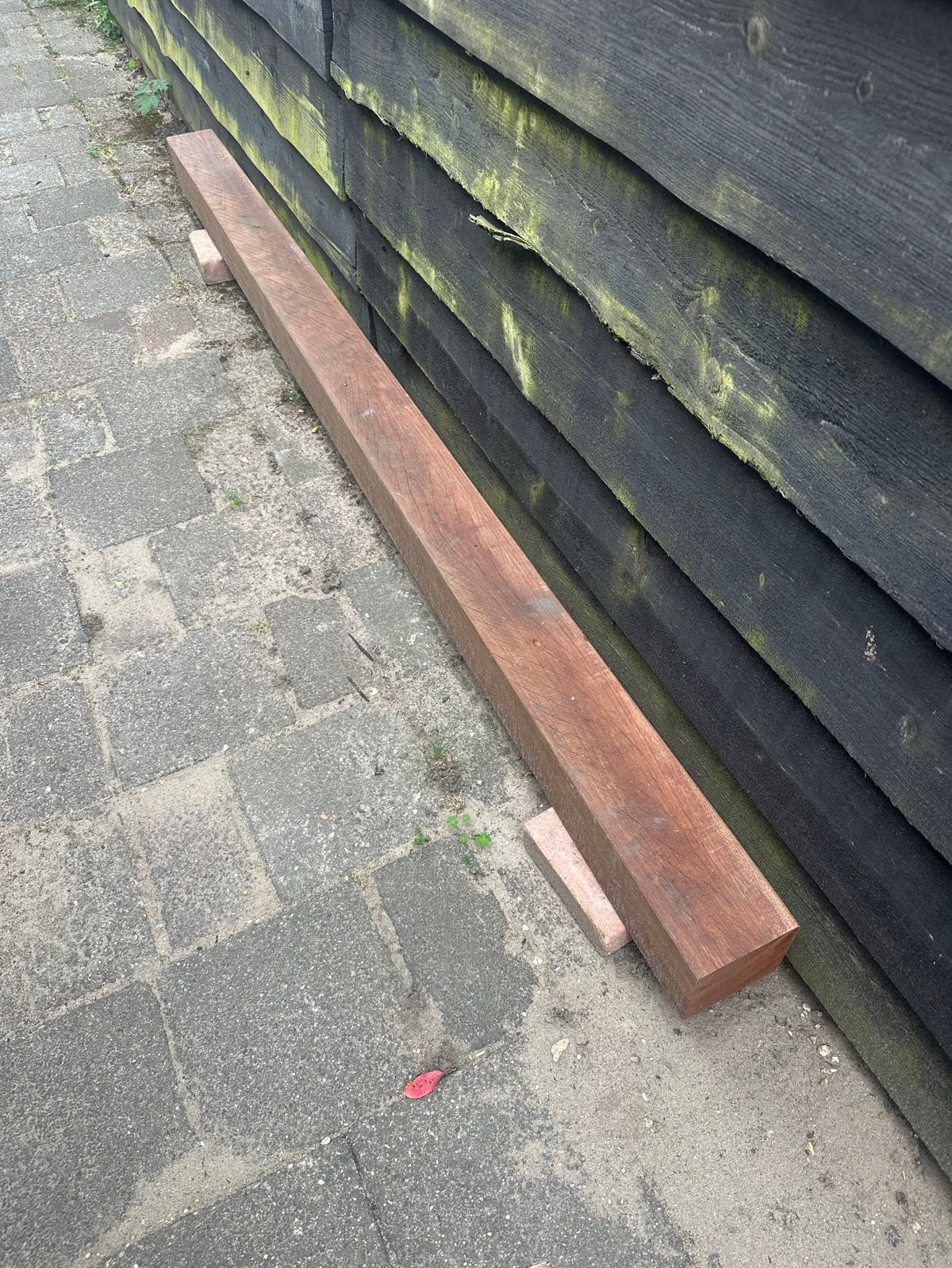 Hardhouten balk 140x140x2000 mm - Onbehandeld, Ophalen, Gebruikt, 200 tot 250 cm, 50 mm of meer