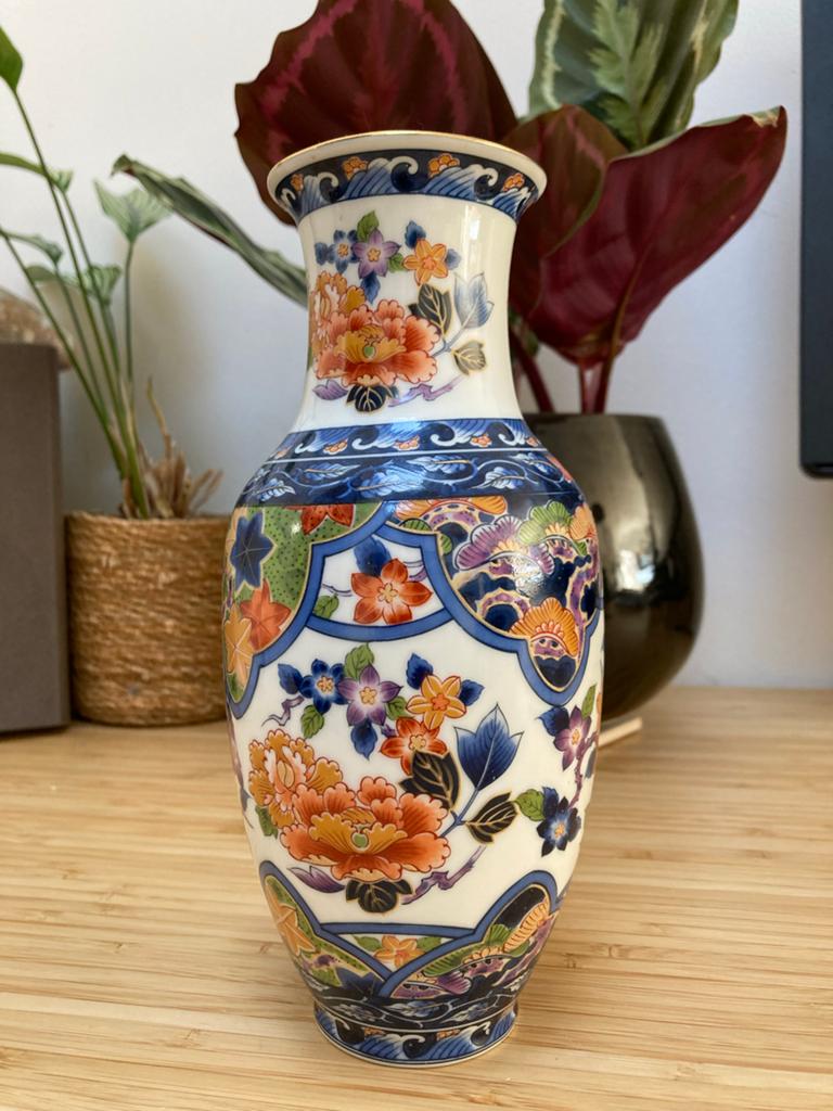 Prachtige Japanse vaas met bloemmotief, Ophalen