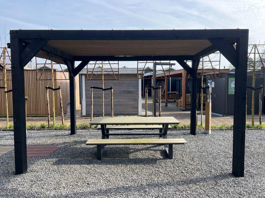 Vuren Pergola 300x400 cm Zwart, Ophalen, Zo goed als nieuw, Tuinpaviljoen