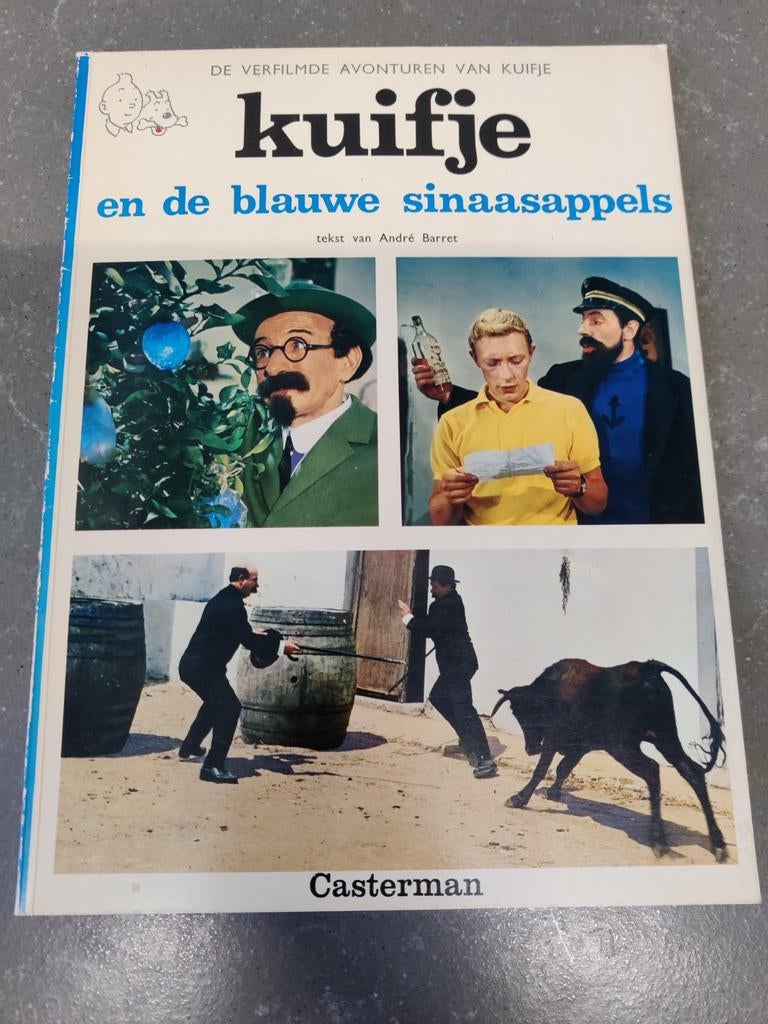 Kuifje en de blauwe sinaasappels - Casterman 1972, Eén stripboek, Ophalen of Verzenden, Gelezen, André Barret