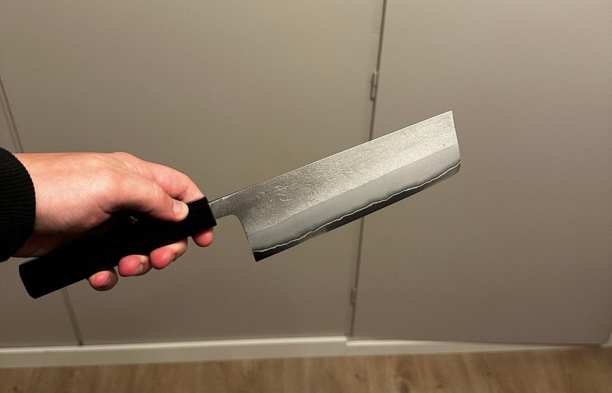 Yoshikane Hamono Shirogami #2 Nashiji Ebbenhouten Nakiri, Overige materialen, Los bestek, Keukenmes, Nieuw