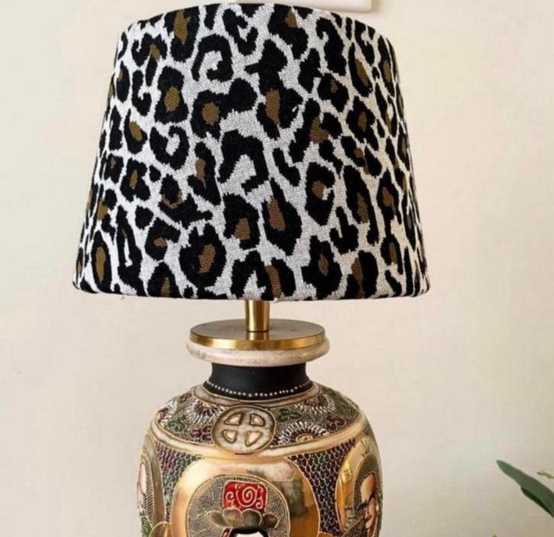 Leuke vintage lampenkap in panterprint Motief NIEUW, Ophalen of Verzenden, Zo goed als nieuw