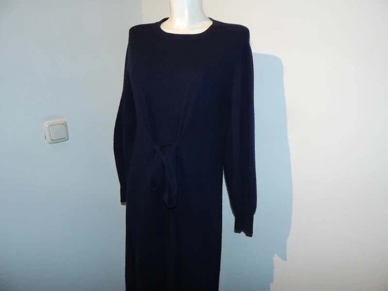 Natan prachtige jurk wol cashmere banden strik voorkant 2/M, Maat 38/40 (M), Zo goed als nieuw, Knielengte, Natan