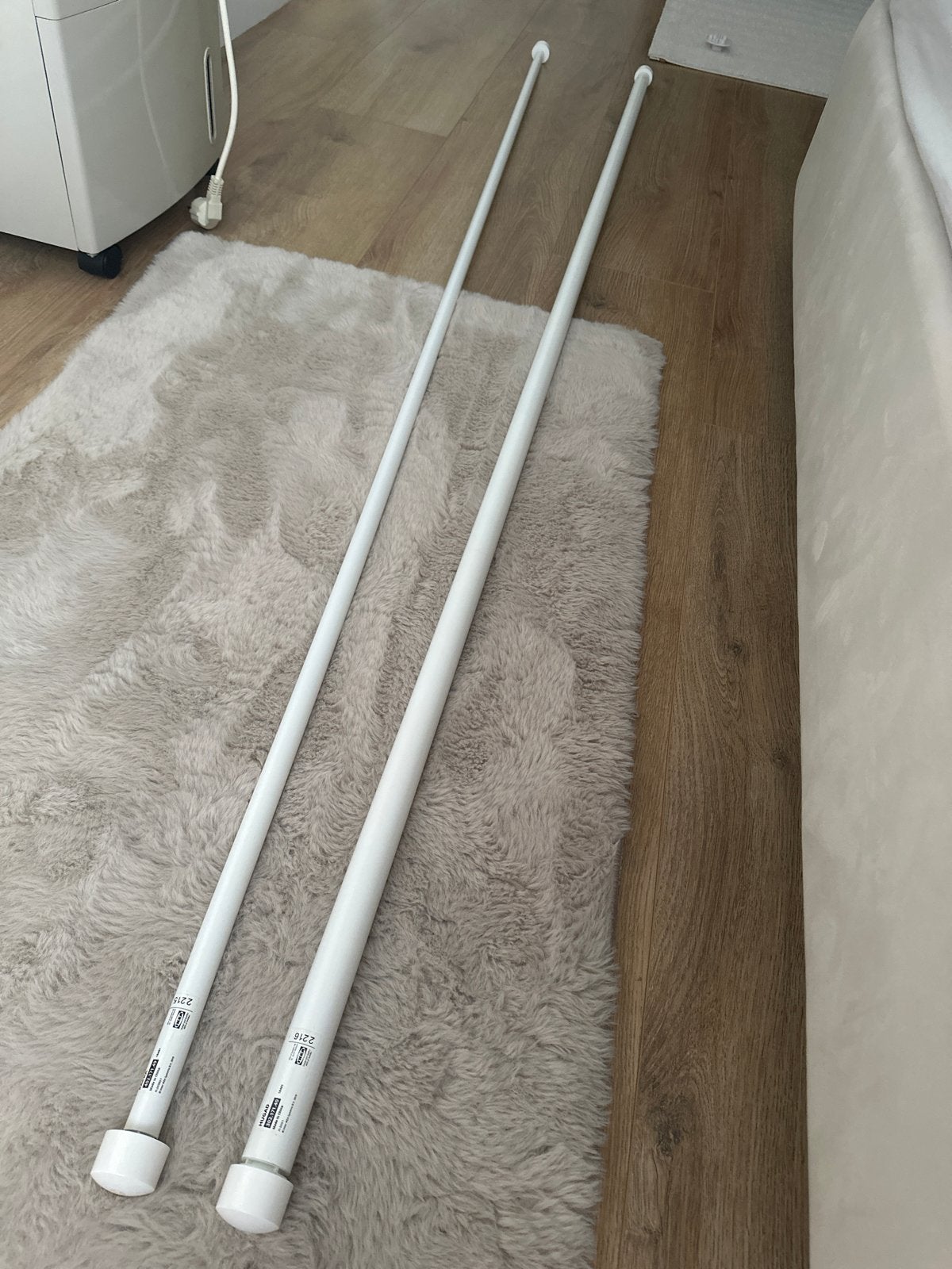 Ikea Hugad & Räcka gordijnroedes 210-310 cm, Ophalen, Zo goed als nieuw, Wit, 200 cm of meer