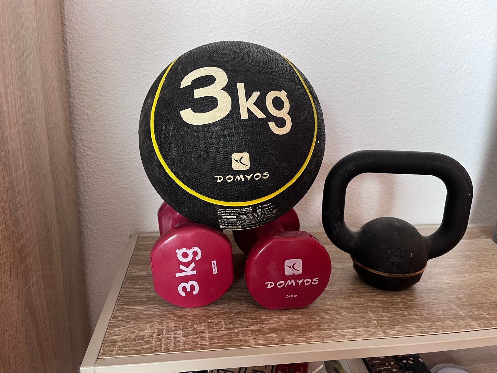 Complete Gewichtenset: Dumbbells, Kettlebell, Mat & Medicin, Ophalen, Zo goed als nieuw, Armen, Kettlebell