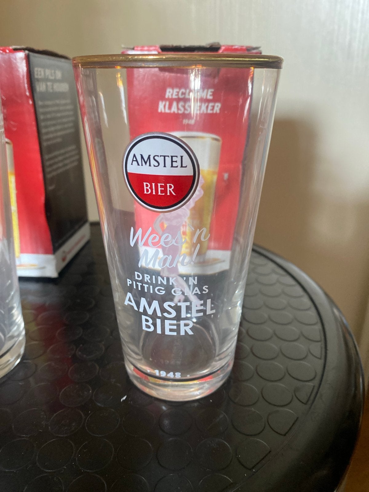 Amstel Bierglas - Reclame Klassieker 1948/1986, Ophalen of Verzenden, Nieuw, Overige typen