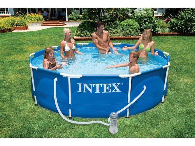 Intex metal frame pool met pomp 366x76 Nieuwe, Ophalen, Nieuw, Overige typen