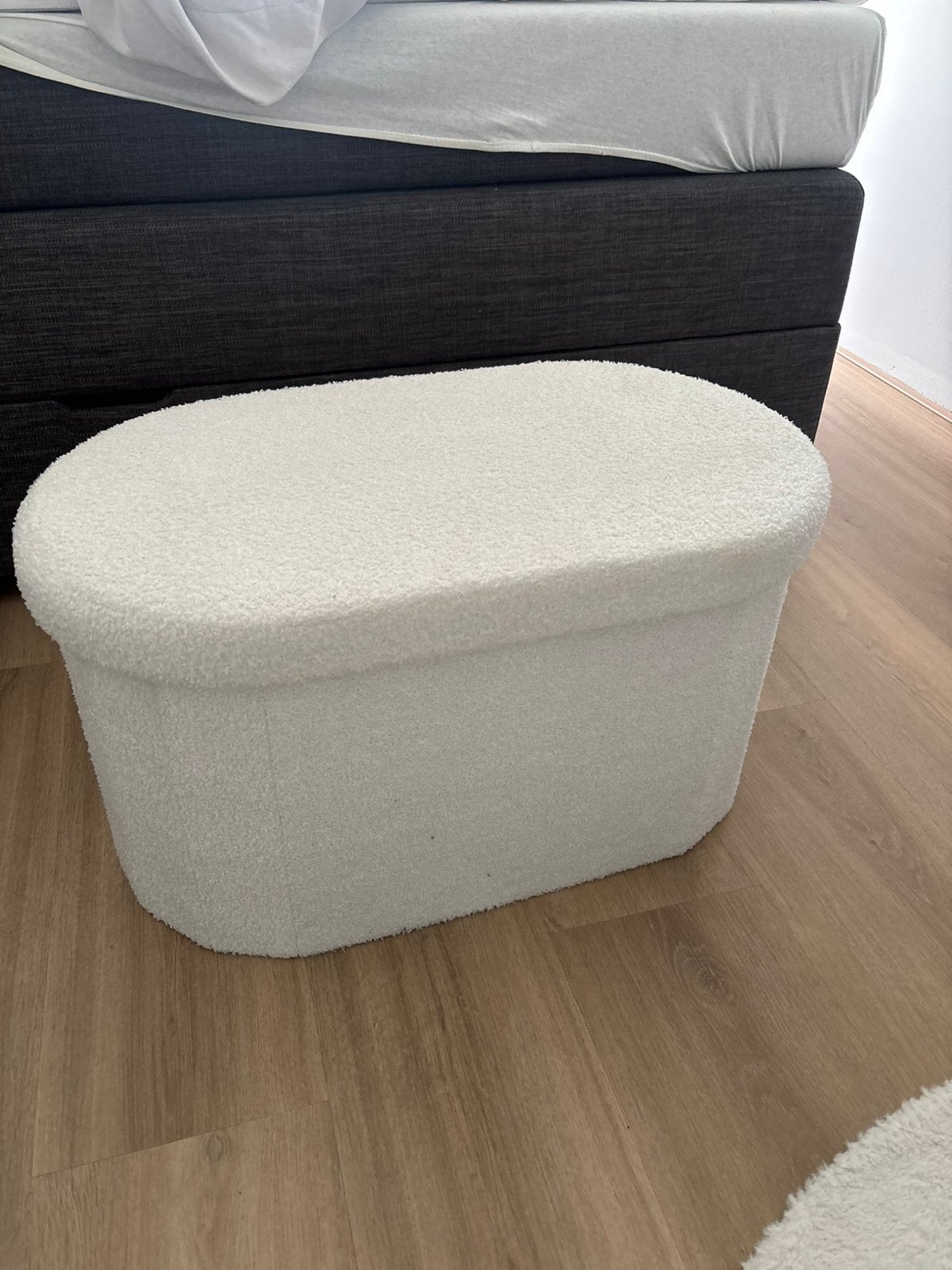 Teddy poef, Ophalen of Verzenden, Zo goed als nieuw, Rond, Minder dan 50 cm