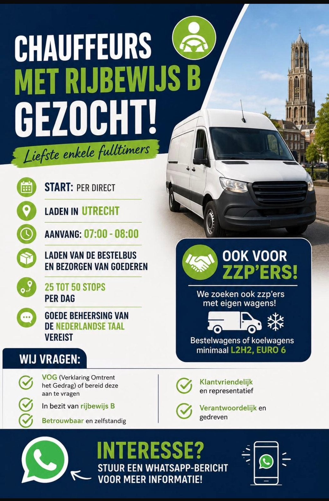 🚨 MET SPOED GEZOCHT: ZZP-KOERIERS MET EIGEN BUS! 🚐, Ophalen of Verzenden