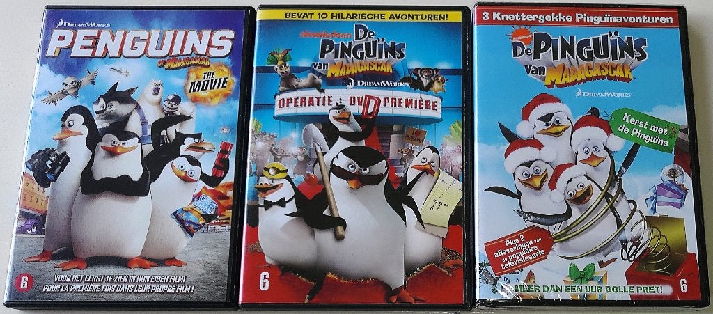 Film-Serie *** PINGUÏNS VAN MADAGASCAR *** 3 stuks, Nederlands, Ophalen of Verzenden, Zo goed als nieuw, Vanaf 6 jaar