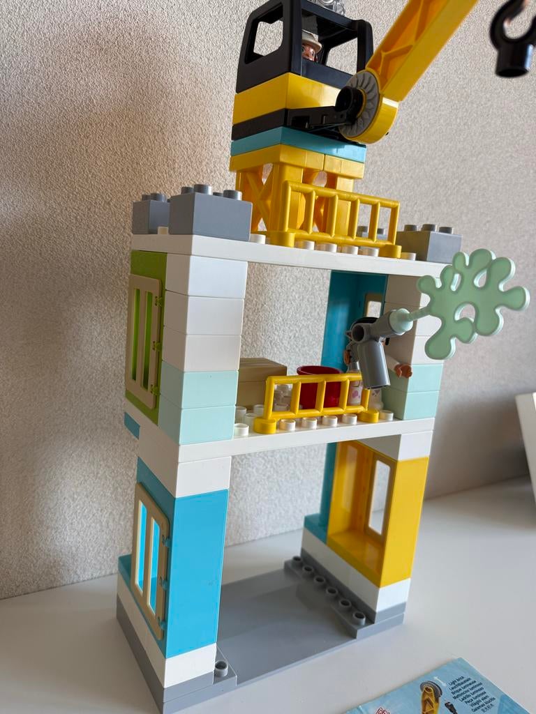 Lego Duplo Torenkraan en Bouwterrein 10933, Ophalen of Verzenden, Duplo, Complete set, Inclusief instructies