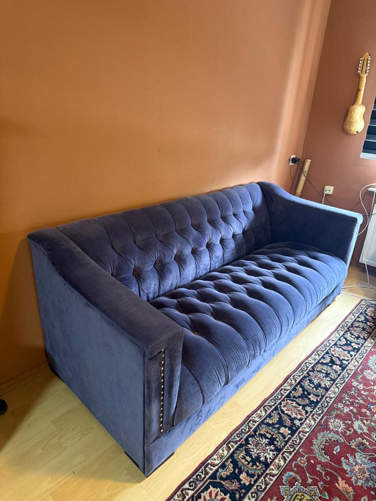 Barok stijl bank paars, Huis en Inrichting, Ophalen, Gebruikt, 75 tot 100 cm