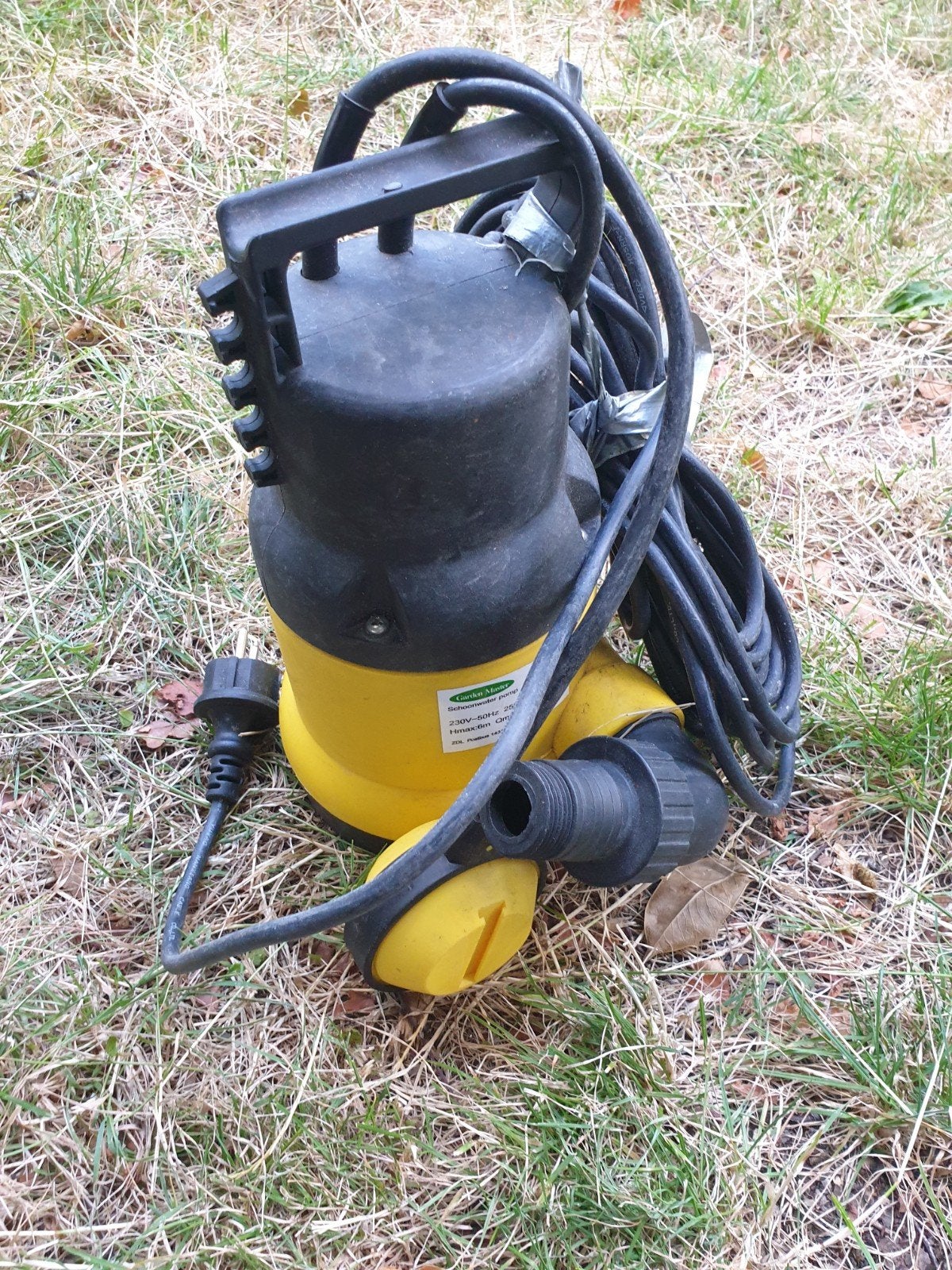 Garden Master Schoonwaterpomp SP2503C - 250W, 5000L/u, Ophalen of Verzenden, Gebruikt, Elektrisch, Dompelpomp