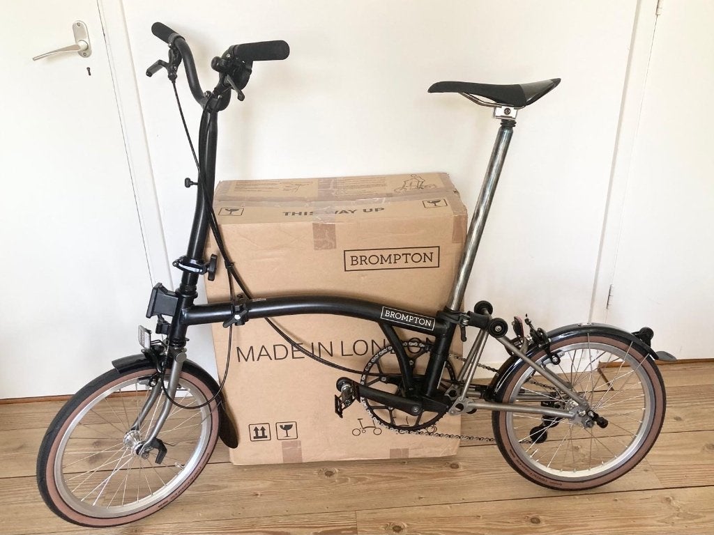 BROMPTON P-Line SuperLight Titanium, Hoog stuur, Nieuwstaat!, Ophalen, Brompton, 16 tot 18 inch, Versnellingen
