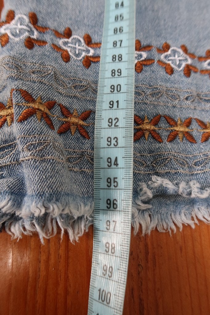 nieuwe jeans enkelhoogte met borduursels xxl, Ophalen of Verzenden, Nieuw, Blauw, Overige jeansmaten