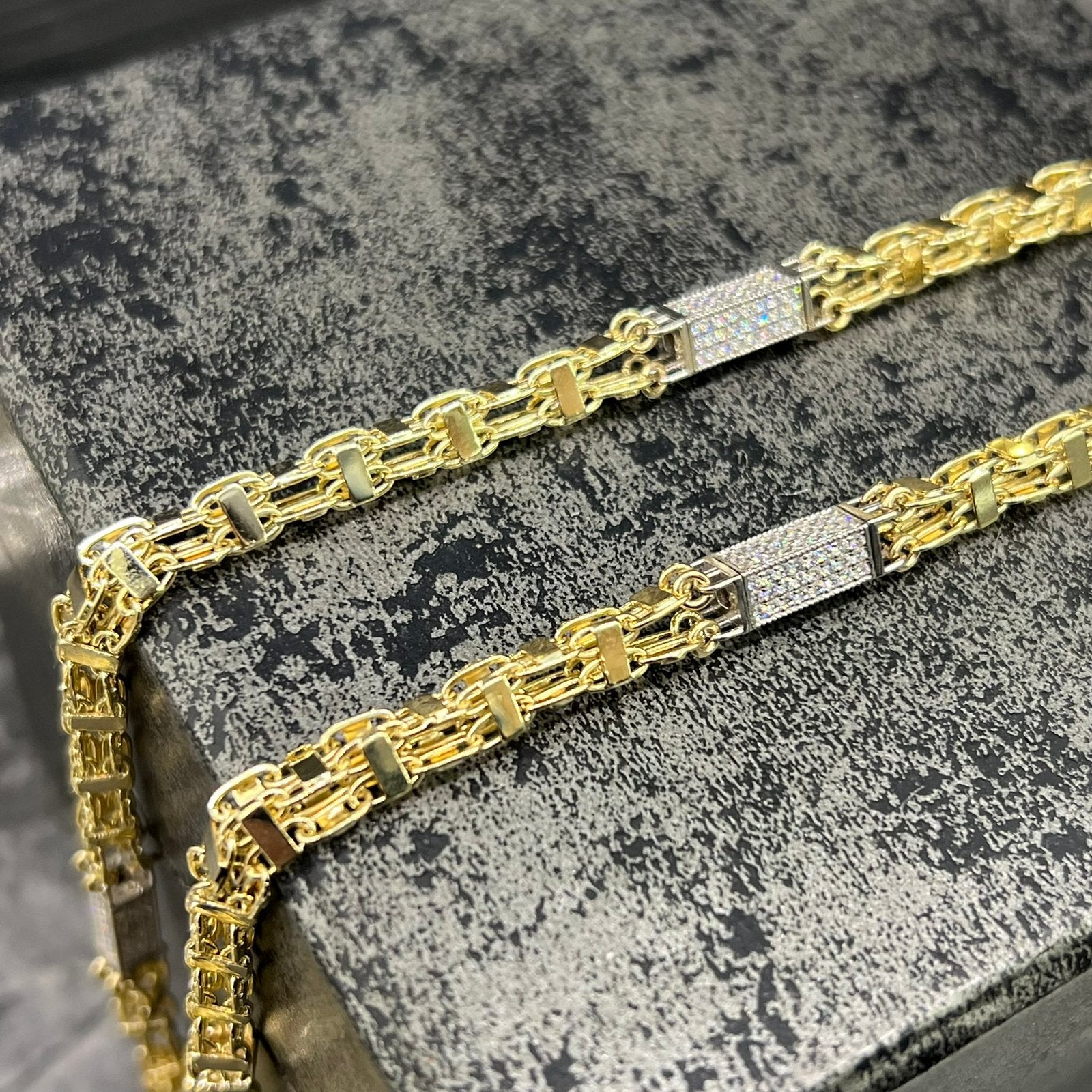 14 karaat gouden ketting magnum schakel italy, Sieraden, Tassen en Uiterlijk, Kettingen, Ophalen of Verzenden, Nieuw, Goud