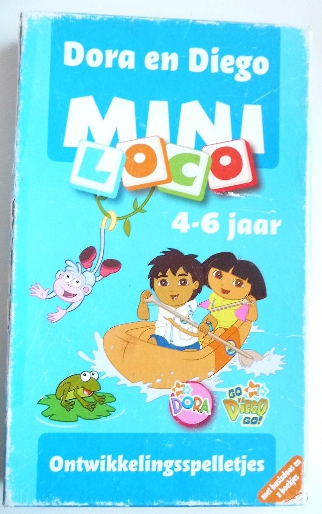 MINI LOCO ONTWIKKELINGSSPELLETJES DORA EN DIEGO2008 EN SQULA, Verzenden, Zo goed als nieuw, Taal en Lezen