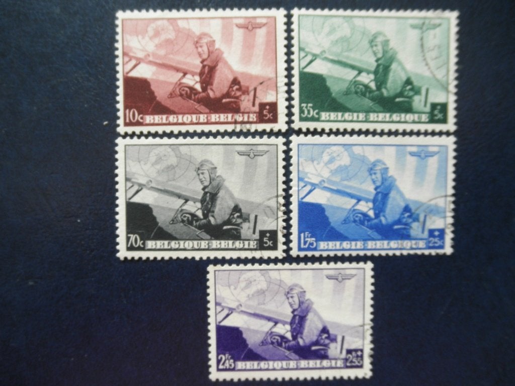 Postzegels België 1938 vliegtuigen - cw. 20,00 (*), Ophalen of Verzenden, Luchtvaart