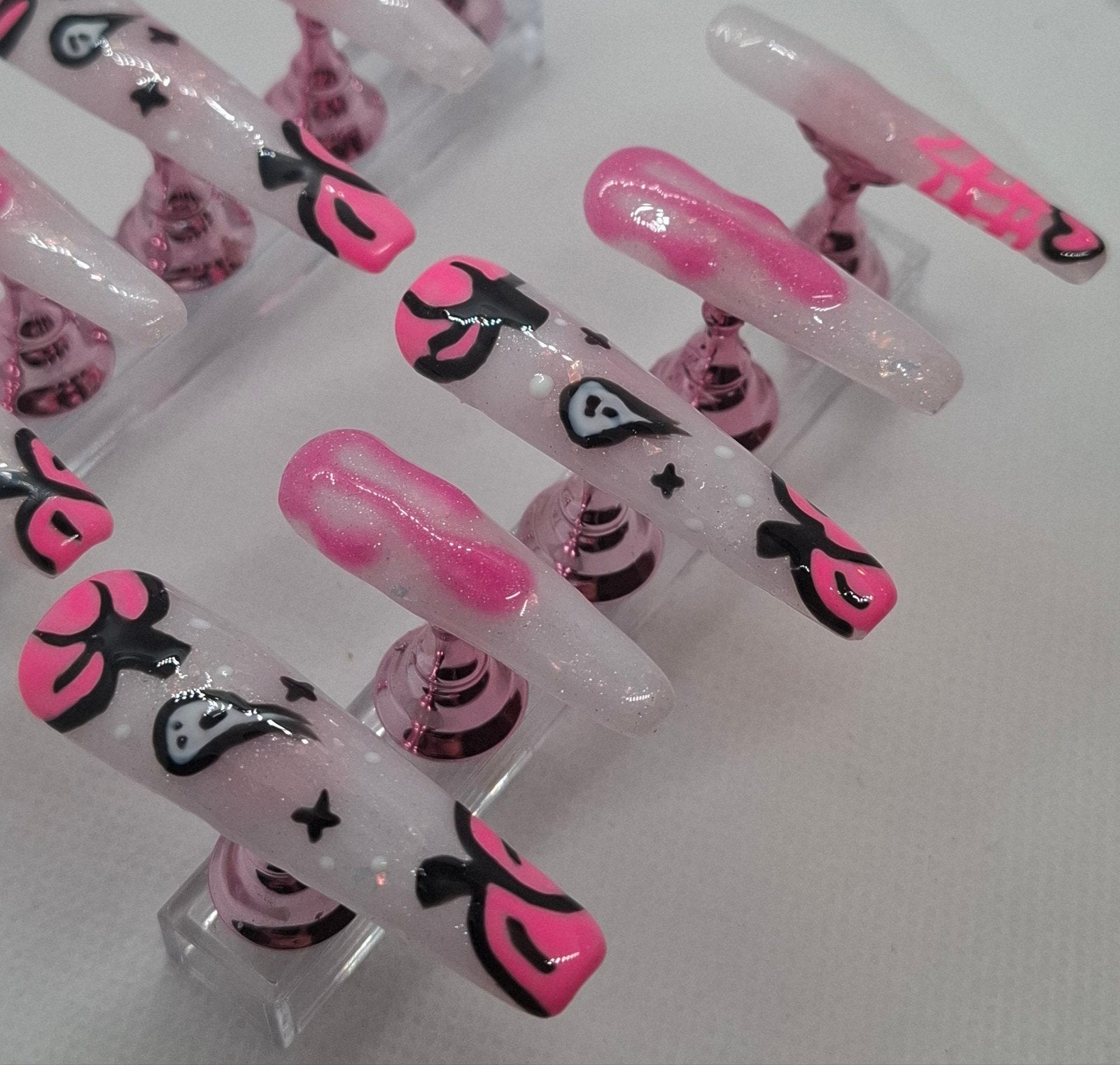 handgemaakte halloween biab plak nagels, Sieraden, Tassen en Uiterlijk, Verzenden, Nieuw, Overige kleuren, Handen en Nagels