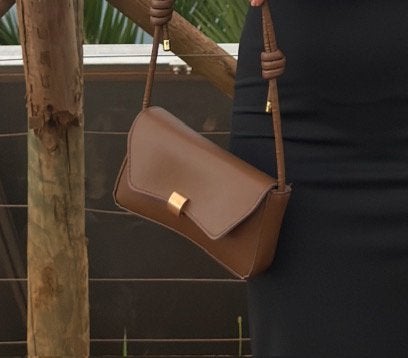 Bruine mini tas, Sieraden, Tassen en Uiterlijk, Tassen | Damestassen, Ophalen of Verzenden, Zo goed als nieuw, Bruin, Handtas