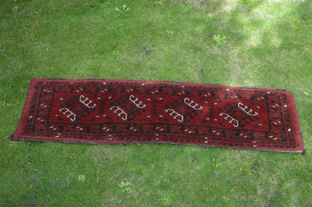 antieke Perzische loper voor op een kast 127cm / 35 cm Rood, Huis en Inrichting, Gebruikt, 100 tot 150 cm, Perzisch, Rechthoekig