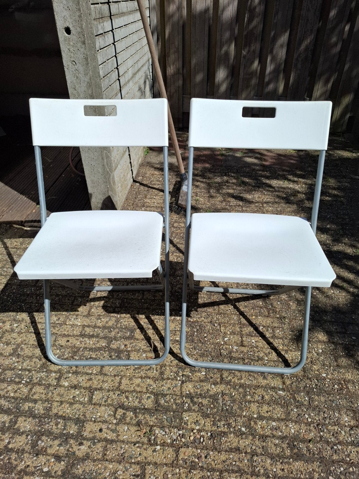 klap stoeltjes., Ophalen, Wit, Twee