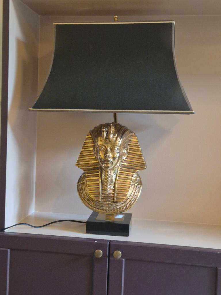 Vintage DeKnudt Egyptische Toetanchamon Tafellamp - Messing, Ophalen