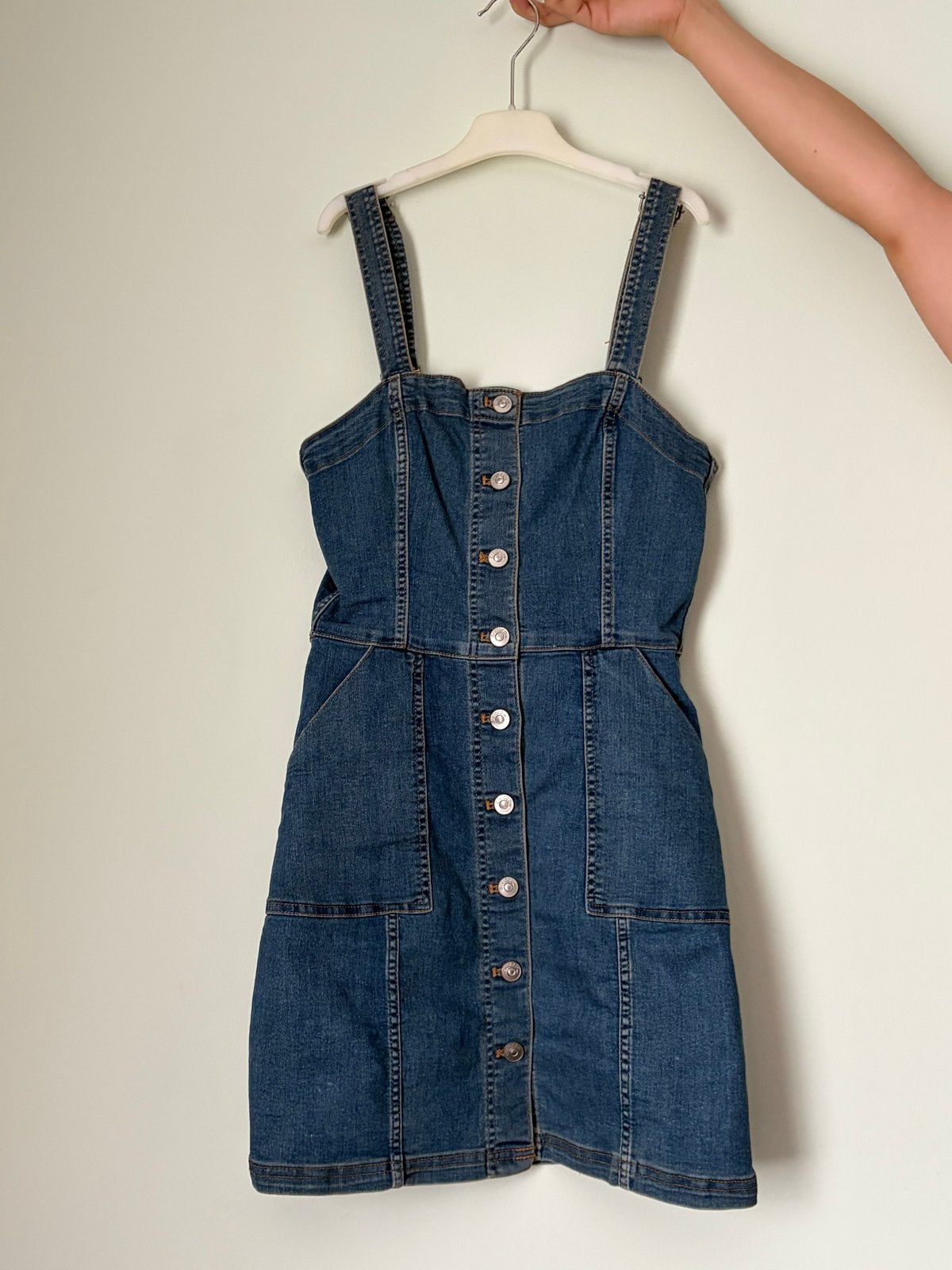 Sportieve denim jurk - H&M Divided - Maat S /38, Kleding | Dames, Blauw, Ophalen of Verzenden, Zo goed als nieuw, Maat 36 (S)