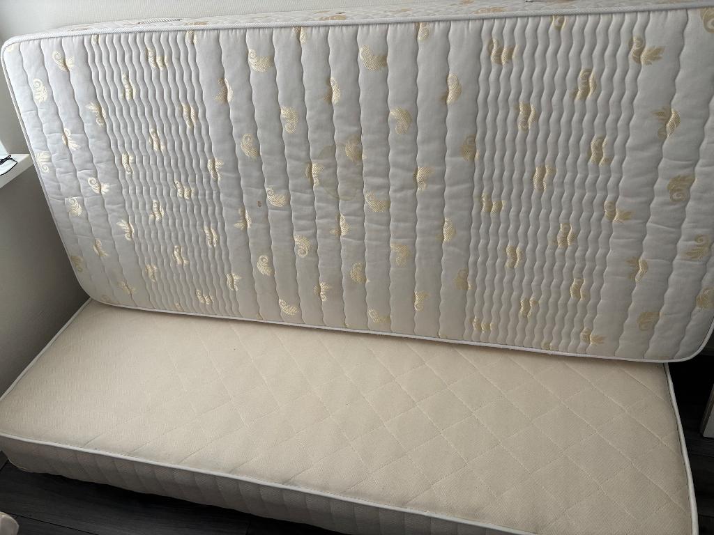 Boxspring (1 persoons), Ophalen, Gebruikt, 90 cm, Eenpersoons