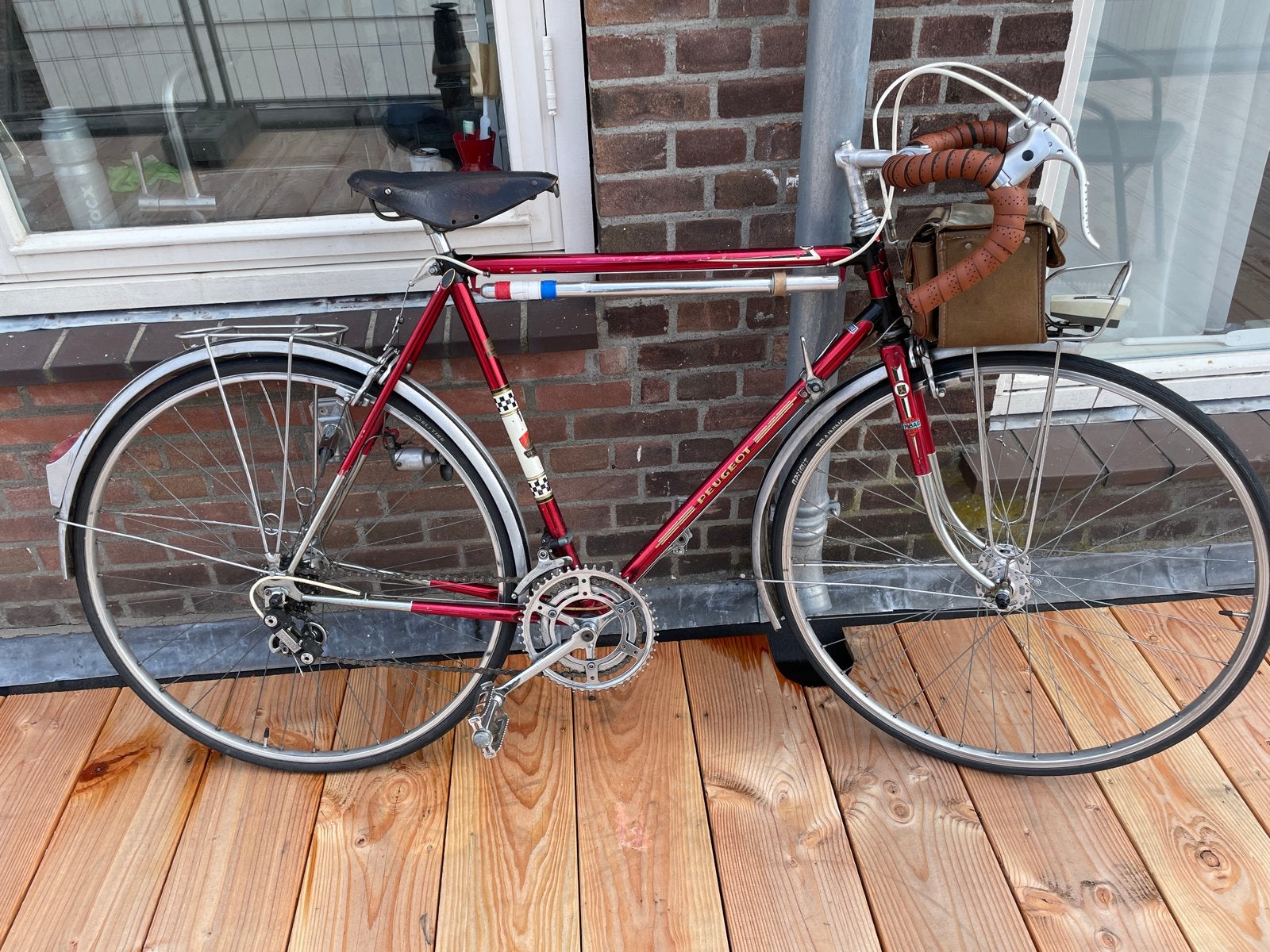 Vintage Peugeot racefiets - Klassieke Franse elegantie, Gebruikt, Velgrem, Versnellingen, Ophalen
