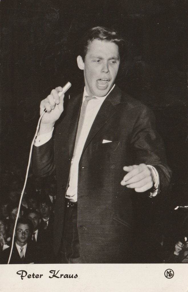 Oude Kaart Peter Kraus, Verzenden, 1960 tot 1980, Gelopen, Sterren en Beroemdheden