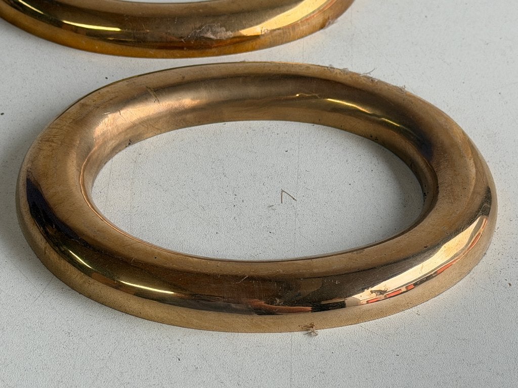 2 x Bronzen / messing prachtige lichtrand 165 x 125 mm, Watersport en Boten, Ophalen of Verzenden, Gebruikt, Lijn of Blok