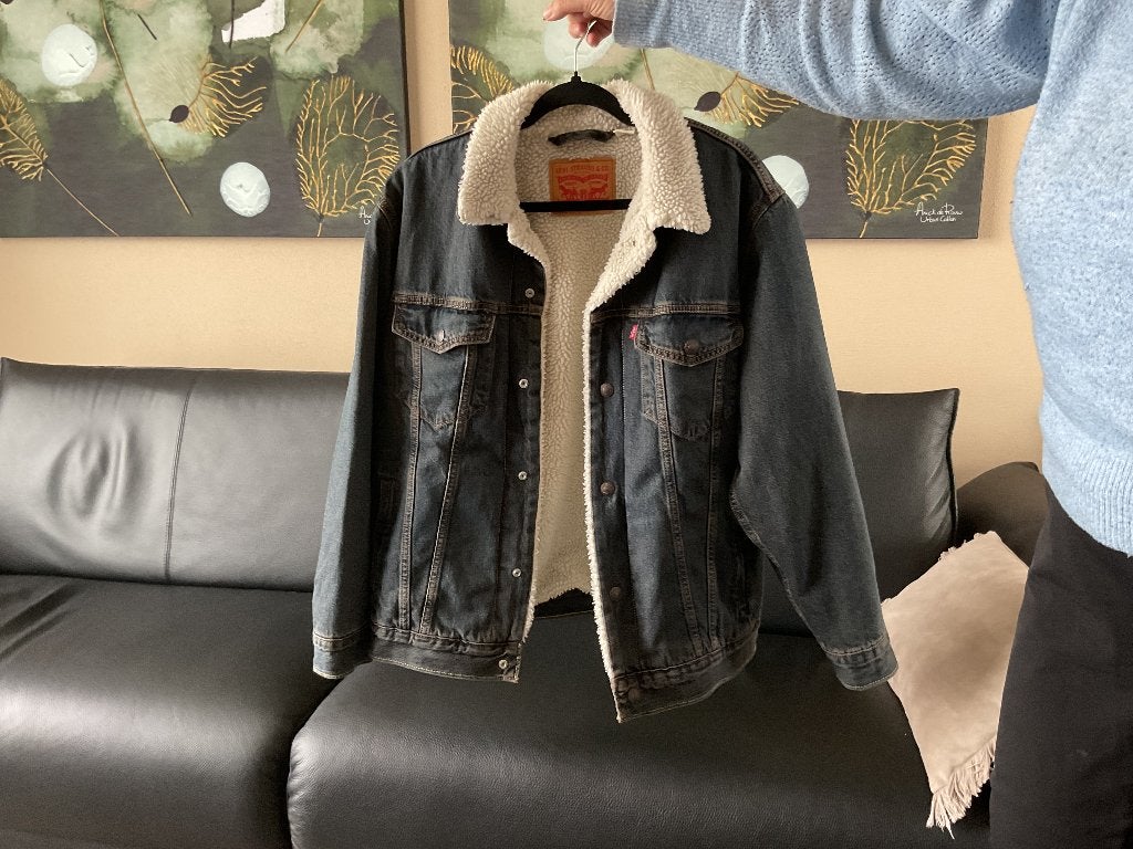 Levi’s Sherpa NIGHT SHADOWS - maat M Denim spijkerjas, Ophalen, Zo goed als nieuw, Blauw